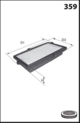 Filtre à air MISFAT FILTRATION ref. P634