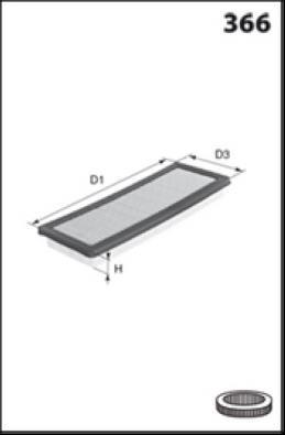 Filtro de ar MISFAT FILTRATION P588