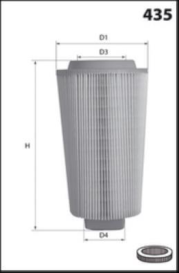 Filtre à air MISFAT FILTRATION ref. R432