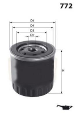 Filtro de óleo MISFAT FILTRATION ref. Z173A