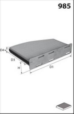 Filtro, aire habitáculo MISFAT FILTRATION ref. HB166C