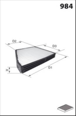 Filtre d'habitacle (Filtre à pollen) LUCAS ref. LFCP156