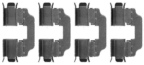 Kit d'accessoires, plaquette de frein à disque HELLA PAGID 8DZ 355 203-411