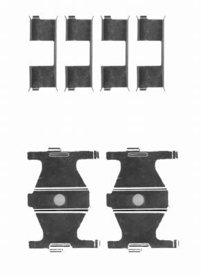 Kit d'accessoires, plaquettede frein à disque HELLA PAGID 8DZ 355 204-191
