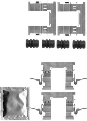 Kit d'accessoires, plaquette de frein à disque HELLA PAGID 8DZ 355 205-211