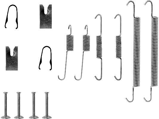 Kit d'accessoires, mâchoire de frein HELLA PAGID 8DZ 355 200-471