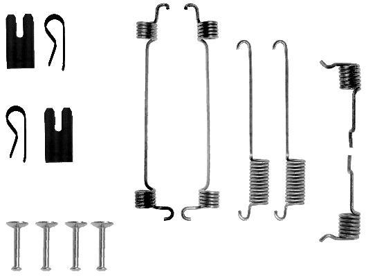 Kit d'accessoires, mâchoire de frein HELLA PAGID 8DZ 355 200-481
