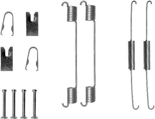 Kit d'accessoires, mâchoire de frein HELLA PAGID 8DZ 355 200-541