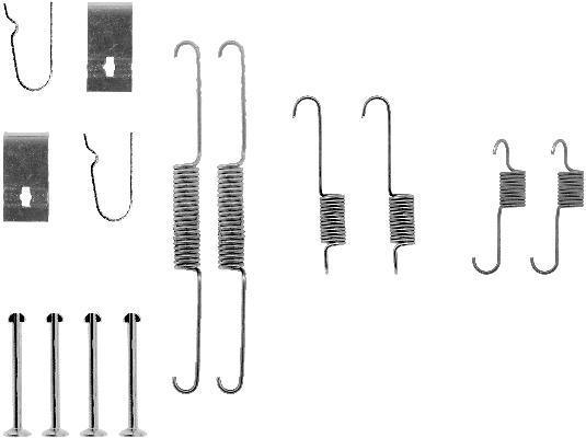 Kit d'accessoires, mâchoire de frein HELLA PAGID 8DZ 355 200-551