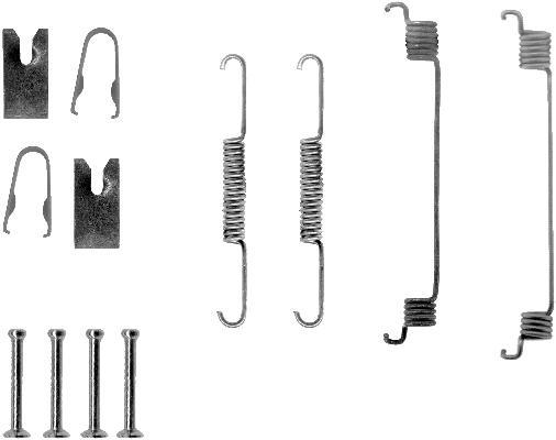 Kit d'accessoires, mâchoire de frein HELLA PAGID 8DZ 355 200-571