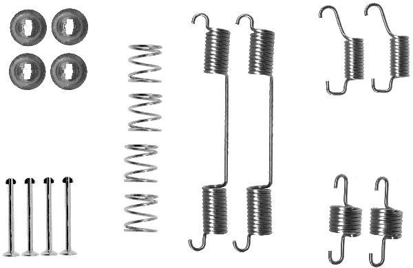 Kit d'accessoires, mâchoire de frein HELLA PAGID 8DZ 355 200-711