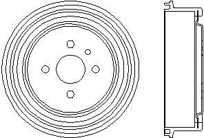 Jeu de 2 tambours de frein HELLA PAGID 8DT 355 301-191