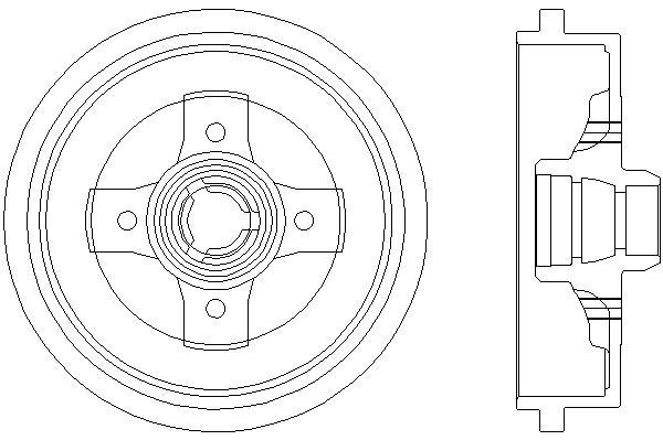 Jeu de 2 tambours de frein HELLA PAGID 8DT 355 301-701