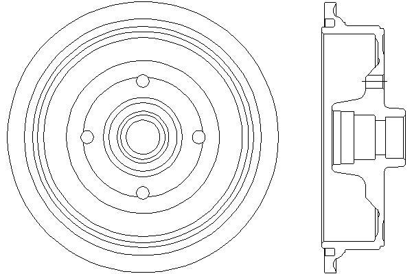 Jeu de 2 tambours de frein HELLA PAGID 8DT 355 301-681