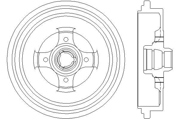 Jeu de 2 tambours de frein HELLA PAGID 8DT 355 301-711
