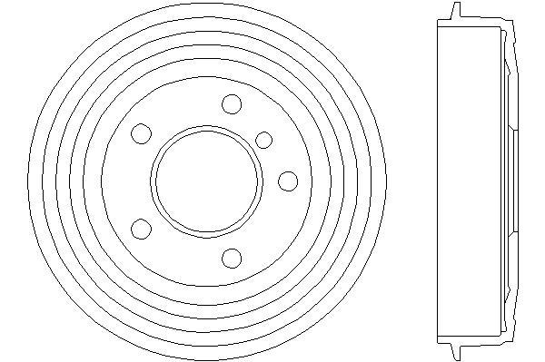 Jeu de 2 tambours de frein HELLA PAGID 8DT 355 300-021