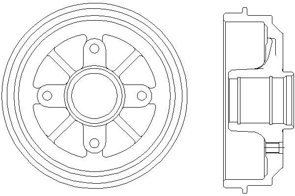 Jeu de 2 tambours de frein HELLA PAGID 8DT 355 301-281