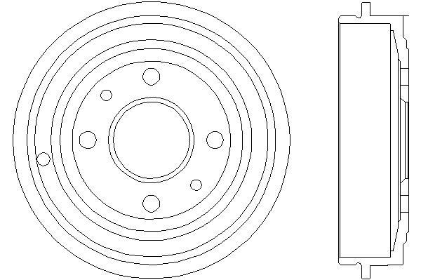 Jeu de 2 tambours de frein HELLA PAGID 8DT 355 300-081