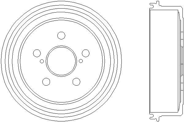 Jeu de 2 tambours de frein HELLA PAGID 8DT 355 301-321