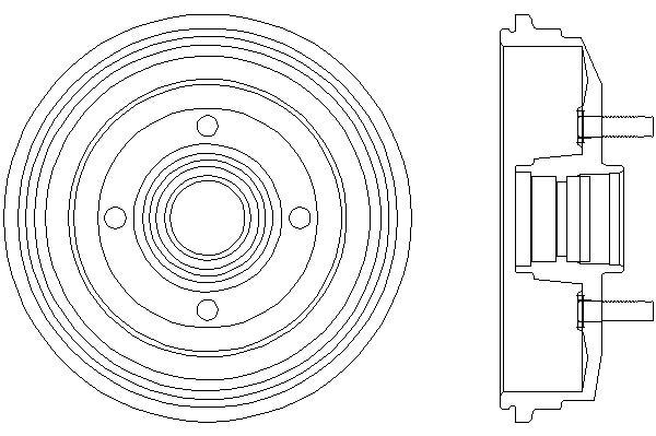 Jeu de 2 tambours de frein HELLA PAGID 8DT 355 300-191