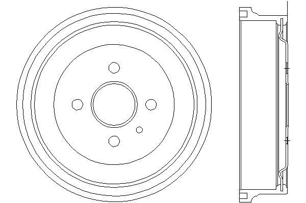Jeu de 2 tambours de frein HELLA PAGID 8DT 355 301-201
