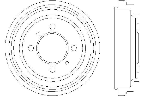 Jeu de 2 tambours de frein HELLA PAGID 8DT 355 301-481