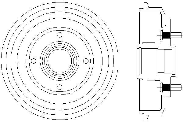 Jeu de 2 tambours de frein HELLA PAGID 8DT 355 300-261
