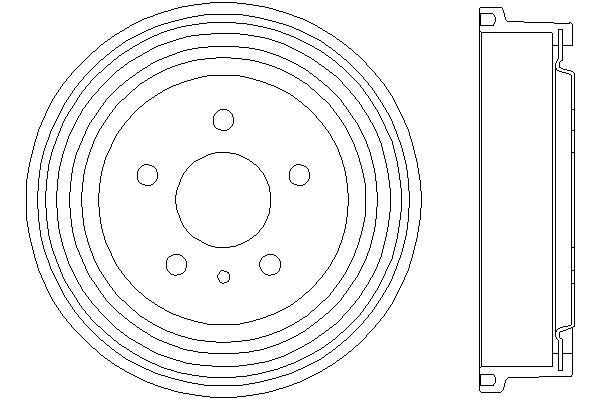 Jeu de 2 tambours de frein HELLA PAGID 8DT 355 300-271