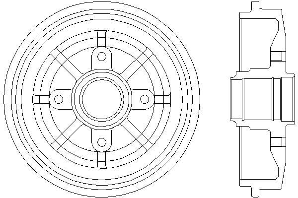 Jeu de 2 tambours de frein HELLA PAGID 8DT 355 300-481