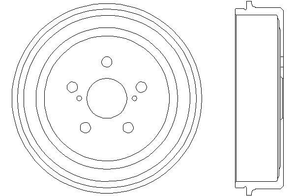 Jeu de 2 tambours de frein HELLA PAGID 8DT 355 300-501