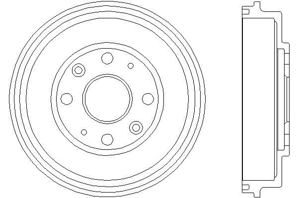 Jeu de 2 tambours de frein HELLA PAGID 8DT 355 300-761