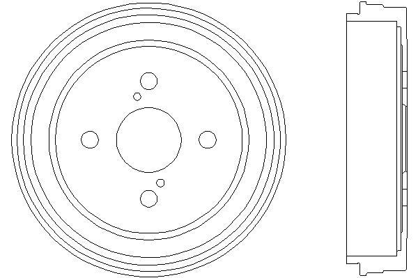 Jeu de 2 tambours de frein HELLA PAGID 8DT 355 300-791