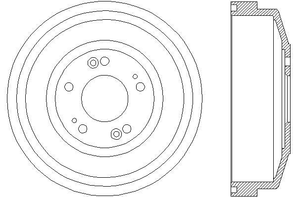 Jeu de 2 tambours de frein HELLA PAGID 8DT 355 300-871