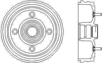 Jeu de 2 tambours de frein HELLA PAGID 8DT 355 300-891