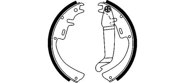 Jeu de 4 mâchoires de frein HELLA PAGID 8DB 355 000-081