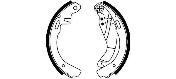 Jeu de 4 mâchoires de frein HELLA PAGID 8DB 355 000-181