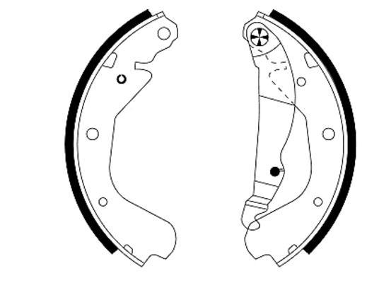 Jeu de 4 mâchoires de frein HELLA PAGID 8DB 355 000-611