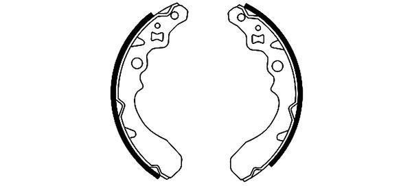 Jeu de 4 mâchoires de frein HELLA PAGID 8DB 355 001-121