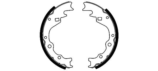 Jeu de 4 mâchoires de frein HELLA PAGID 8DB 355 000-921