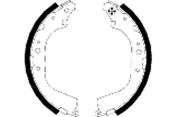 Jeu de 4 mâchoires de frein HELLA PAGID 8DB 355 000-231