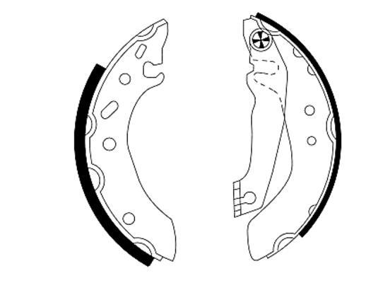 Jeu de 4 mâchoires de frein HELLA PAGID 8DB 355 001-251