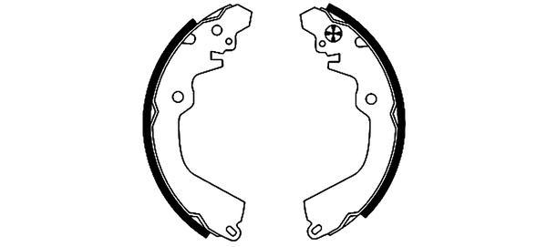 Jeu de 4 mâchoires de frein HELLA PAGID 8DB 355 001-531