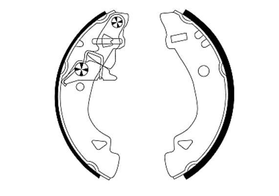 Jeu de 4 mâchoires de frein HELLA PAGID 8DB 355 001-471