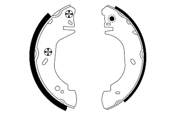 Jeu de 4 mâchoires de frein HELLA PAGID 8DB 355 001-621