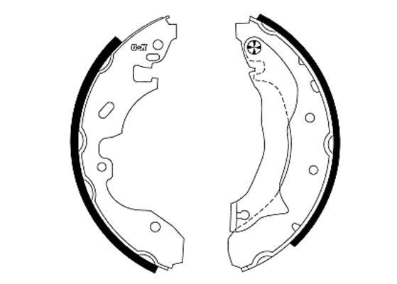 Jeu de 4 mâchoires de frein HELLA PAGID 8DB 355 002-091