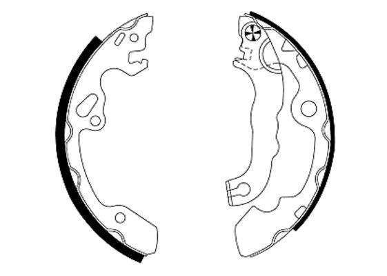 Jeu de 4 mâchoires de frein HELLA PAGID 8DB 355 002-231