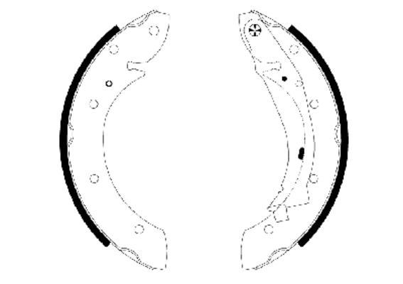 Jeu de 4 mâchoires de frein HELLA PAGID 8DB 355 001-721