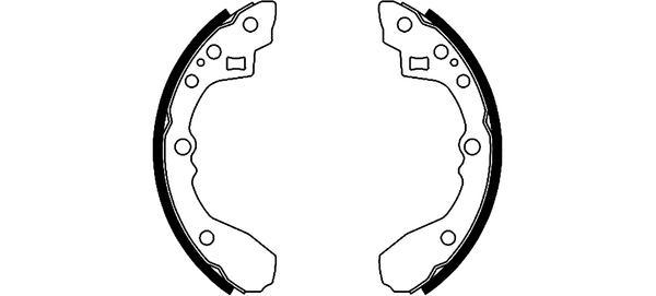Jeu de 4 mâchoires de frein HELLA PAGID 8DB 355 002-331