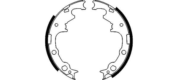 Jeu de 4 mâchoires de frein HELLA PAGID 8DB 355 002-371