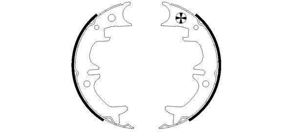 Jeu de mâchoires de frein à main HELLA PAGID 8DA 355 050-521